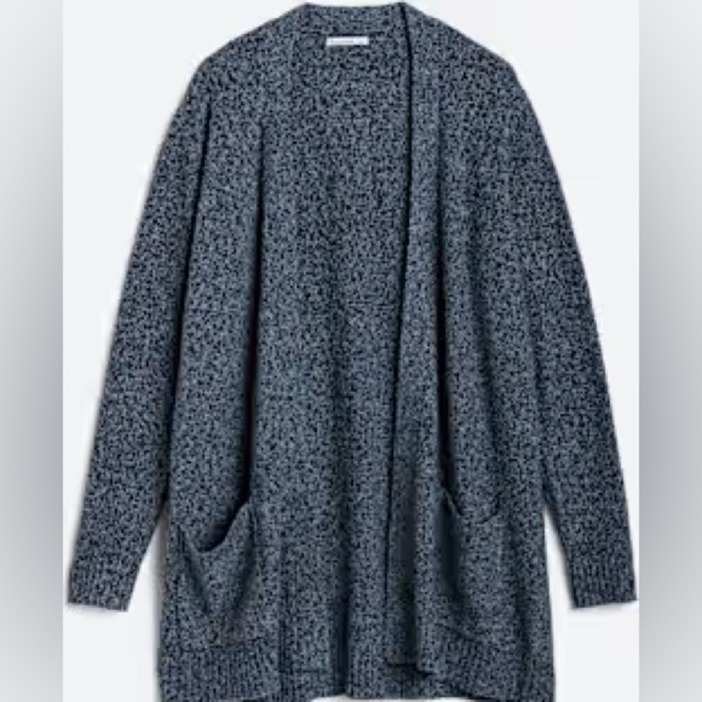 Women's Blue Open-Front Cardigan